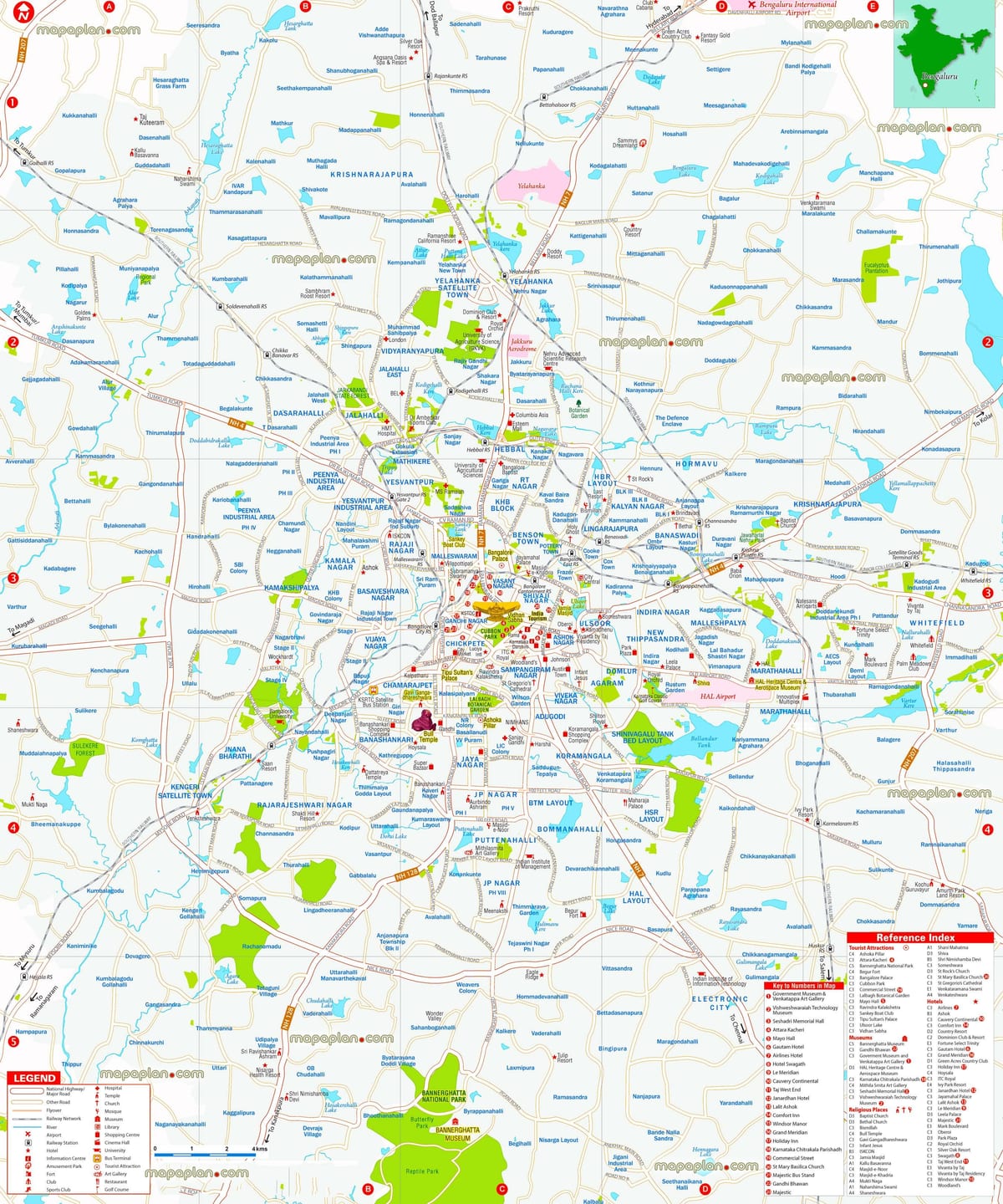 Bangalore bandar peta jalan