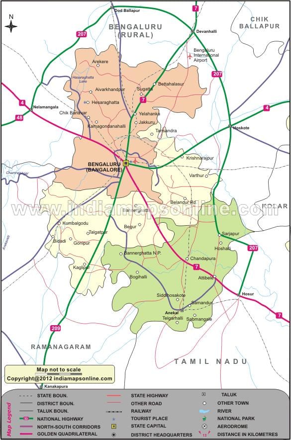 peta utara Bangalore