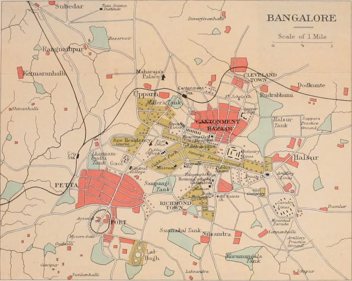 Bangalore peta lama